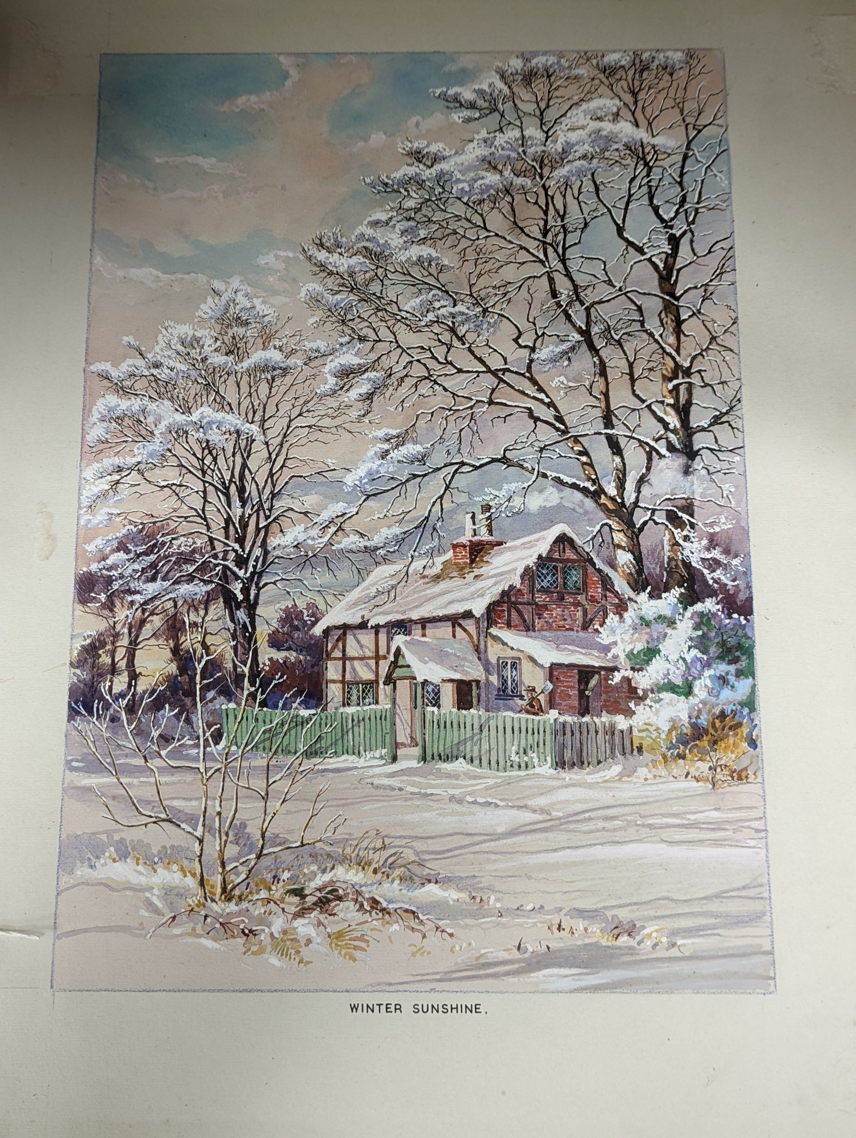 Edith Alice Andrews (1900-1940), four watercolours & two by S.Barrett all unframed.